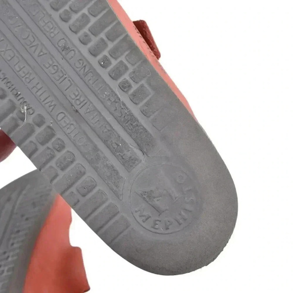 Mephisto Hester Cork Sandal Leather Adjustable Straps Red/Orange Size 37  US 7 - Picture 13 of 14